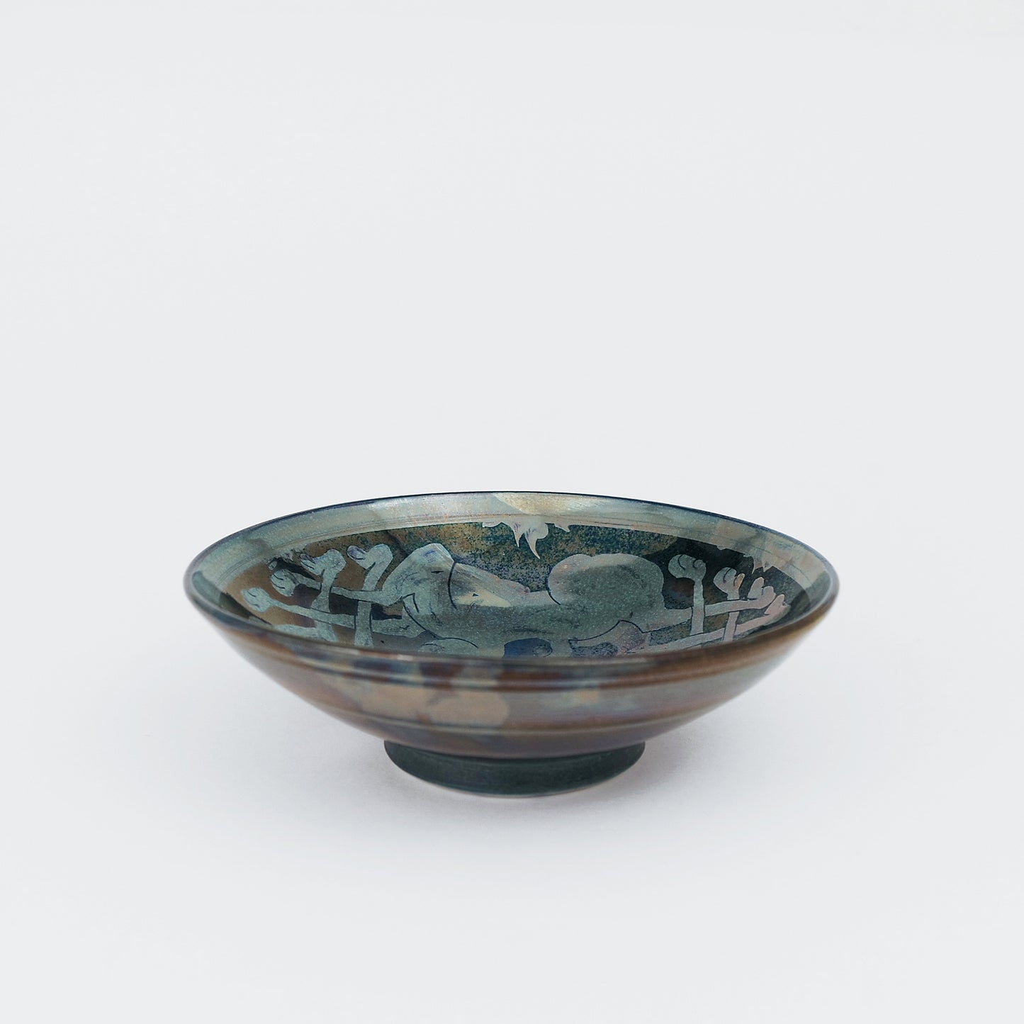 Small Bowl with Three Hares