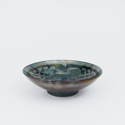 Small Bowl with Three Hares