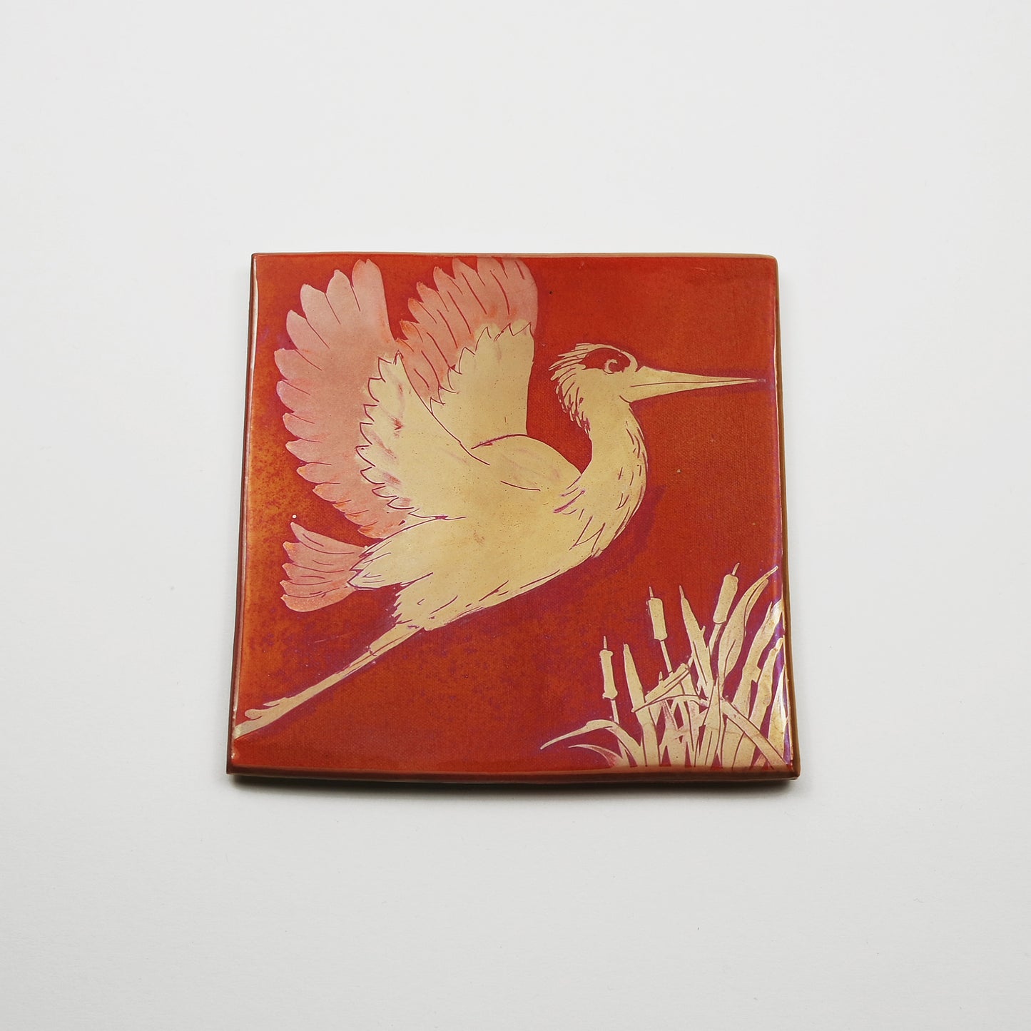 Tile with Heron