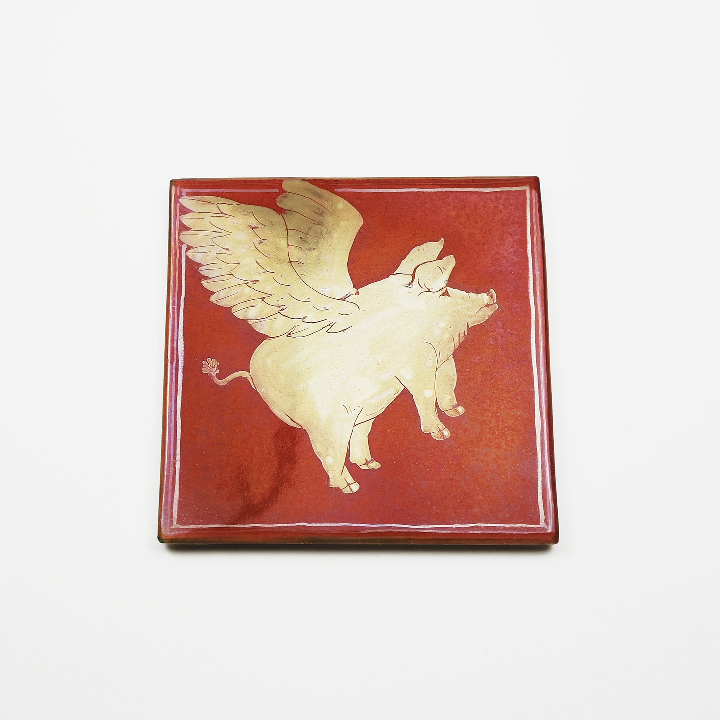 Tile with Flying Pig