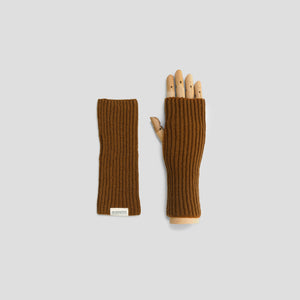 Fisherman's Rib Fingerless Gloves in Vintage Vicuna