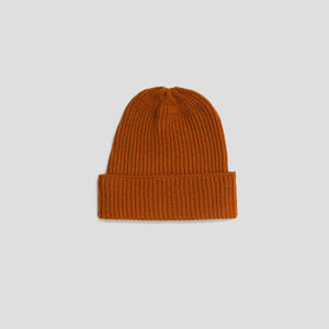 Fisherman's Rib Long Beanie in Sienna