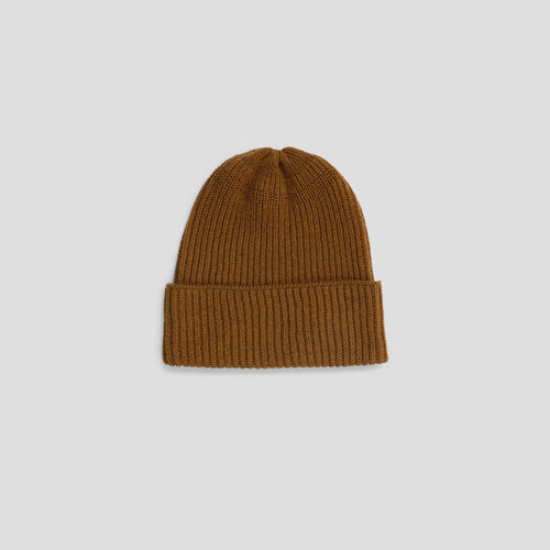 Fisherman's Rib Long Beanie in Vintage Vicuna