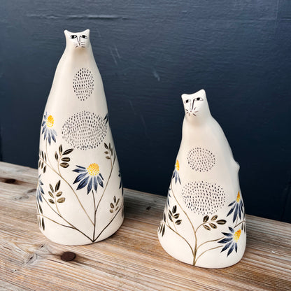 Small Botanical Cat Vase