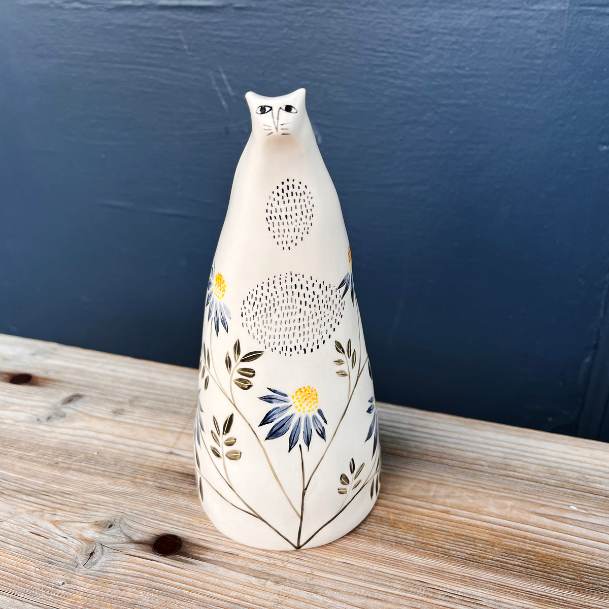 Large Botanical Cat Vase #2