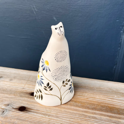 Small Botanical Cat Vase