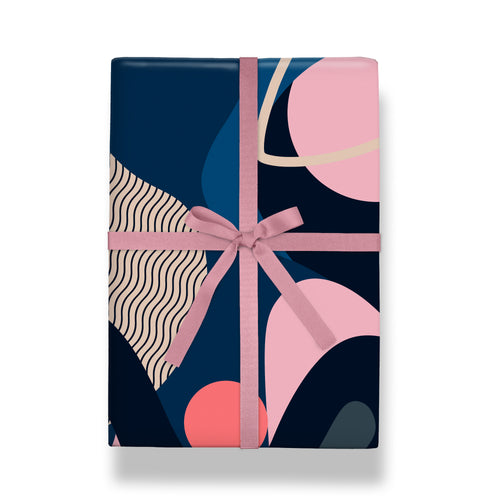 Japanese Denim Abstract Gift Wrap