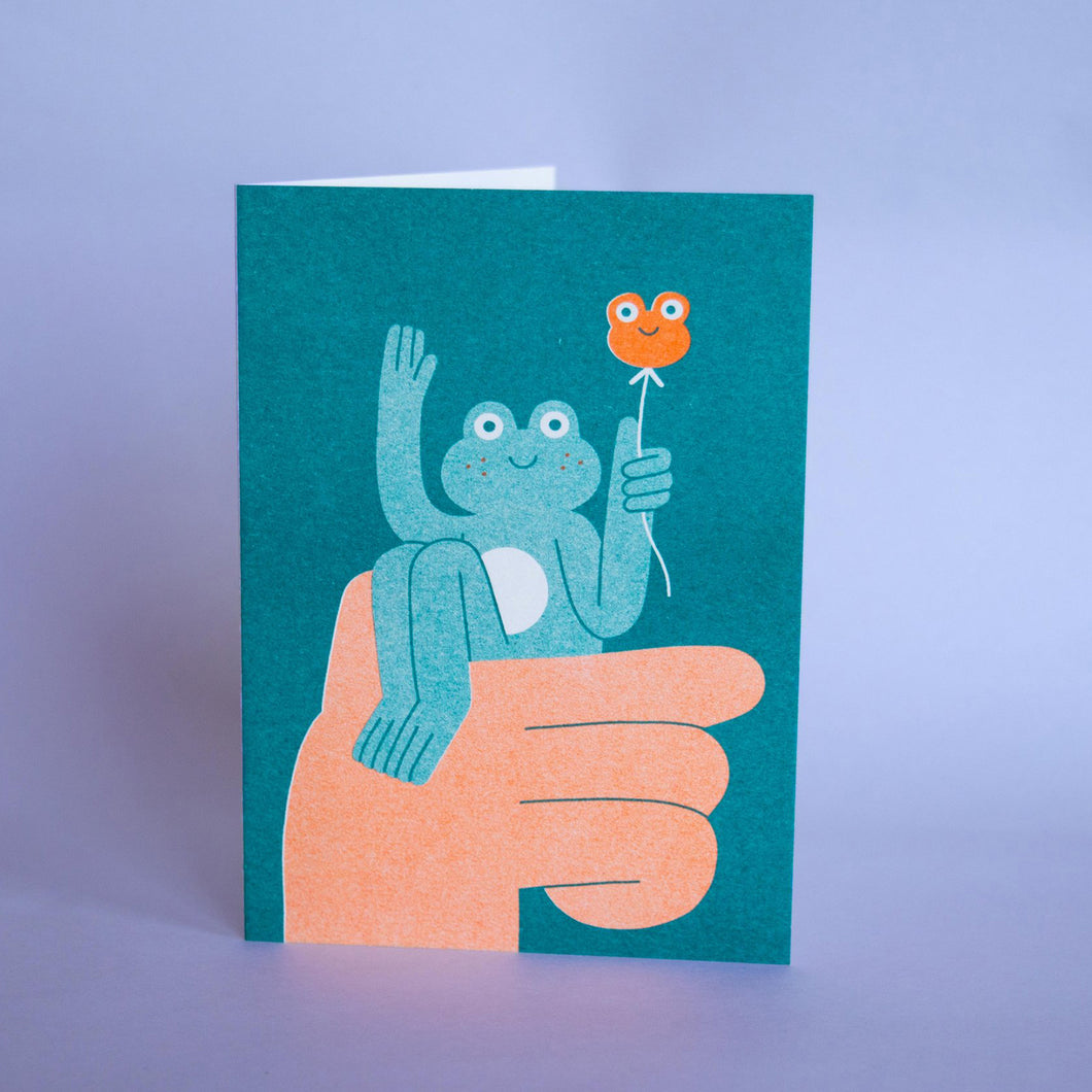 Hello Frog Greeting Card