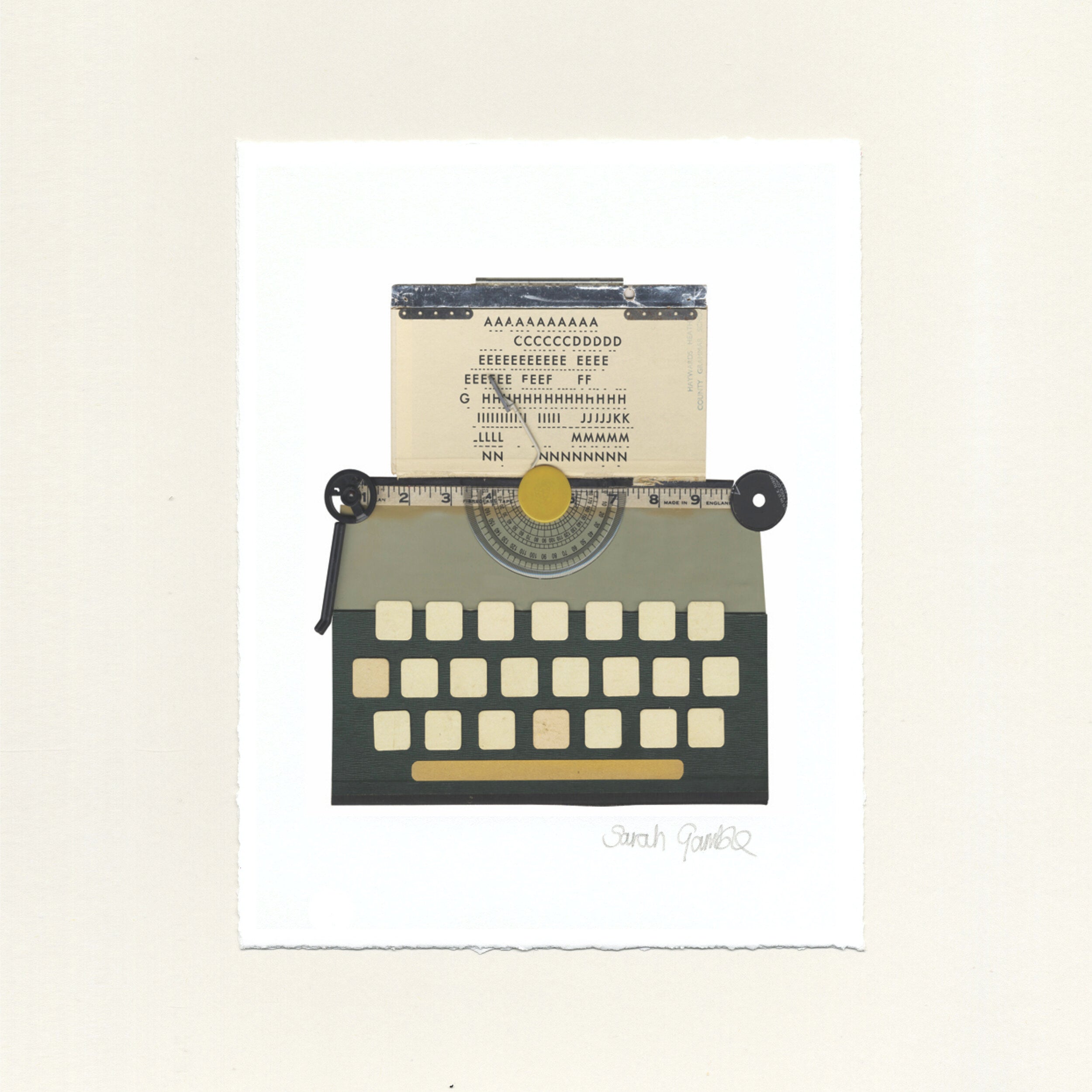 Letraset Typewriter Print – Atelier Beside the Sea