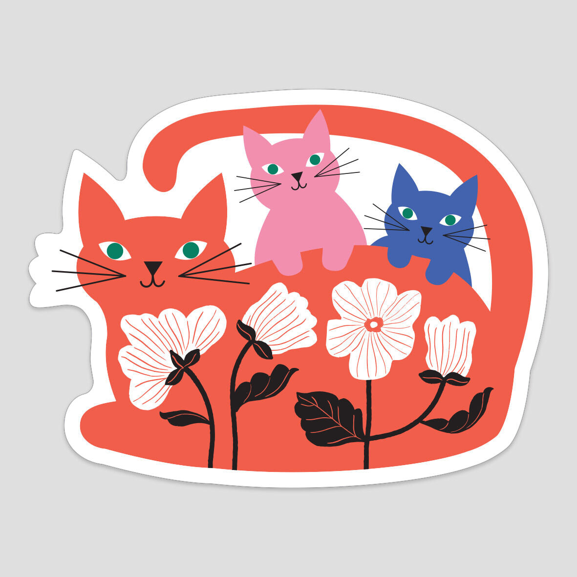 Red Cat Sticker
