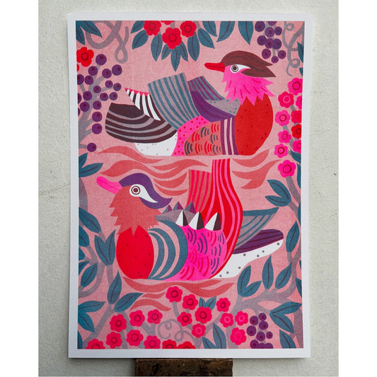 Mandarin Ducks Print