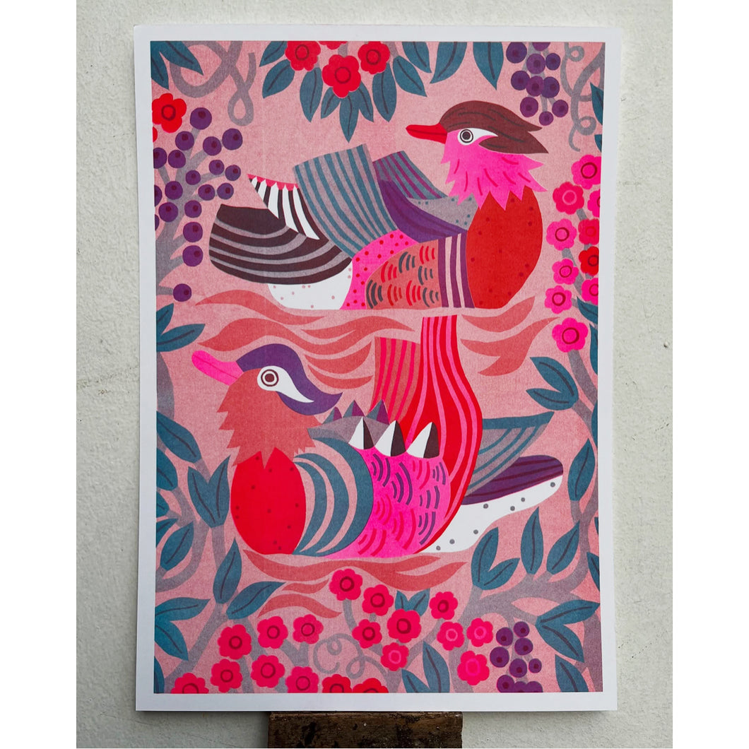 Mandarin Ducks Print