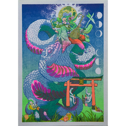 Benzaiten to Tsukimi (Moon Viewing with Benzaiten)