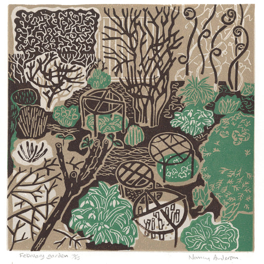 February Garden Greeting Card