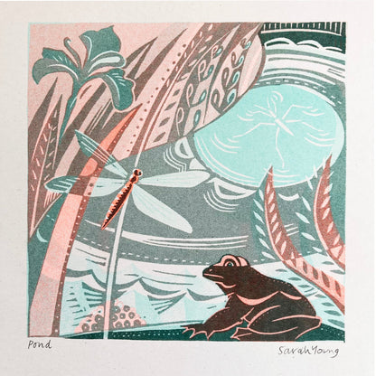 Pond Risograph Print
