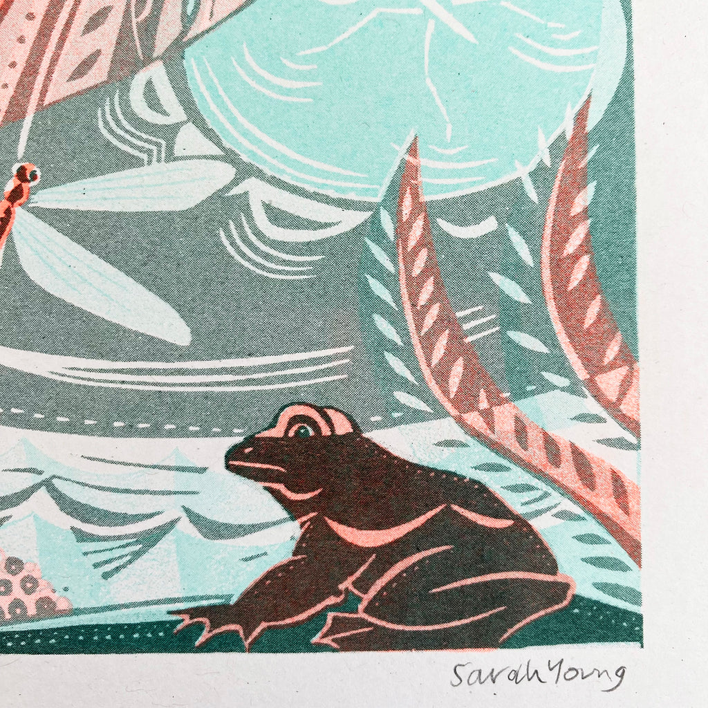 Pond Risograph Print