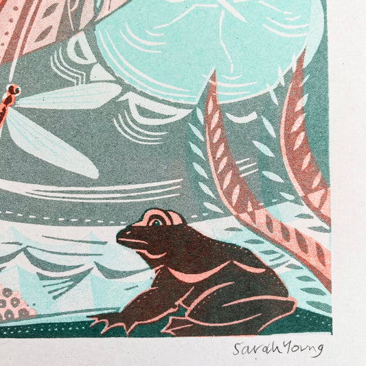 Pond Risograph Print