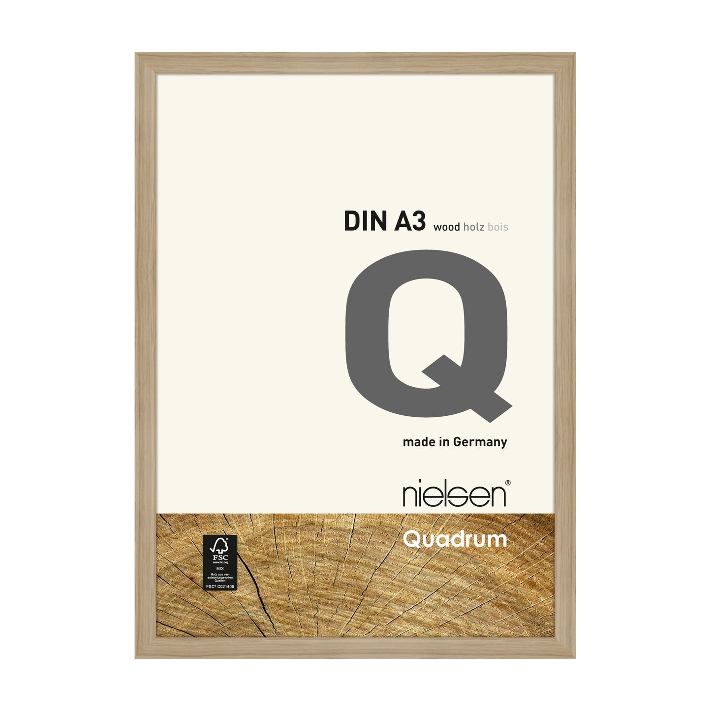 Quadrum A3 Oak Frame