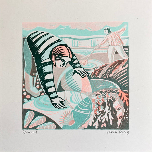 Rockpool Risograph Print
