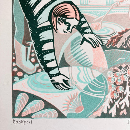 Rockpool Risograph Print