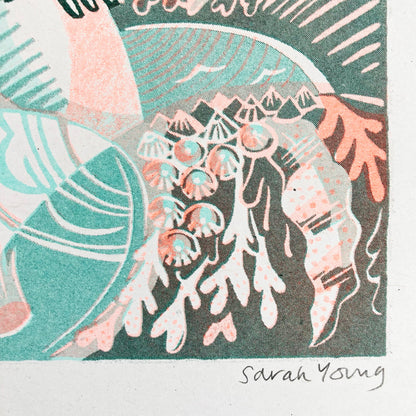 Rockpool Risograph Print