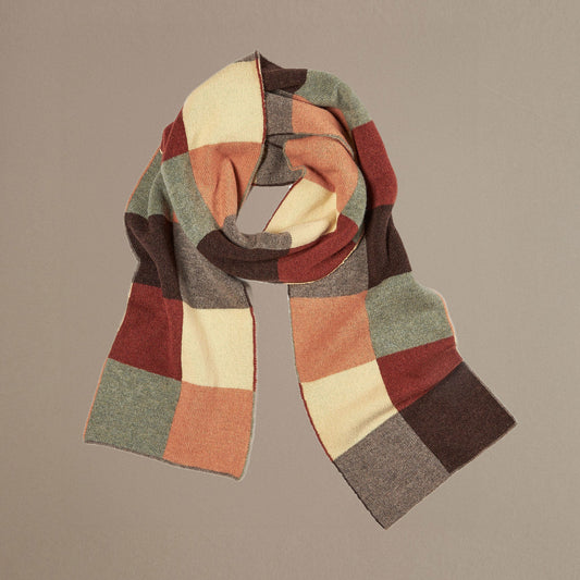 Chequerboard Scarf Rust