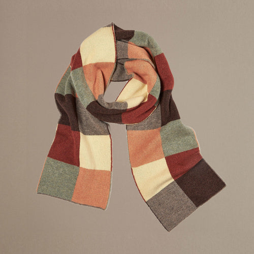 Chequerboard Scarf Rust