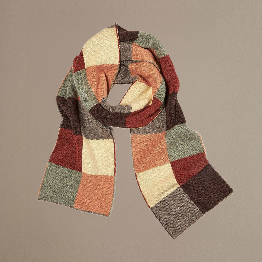 Chequerboard Scarf Rust