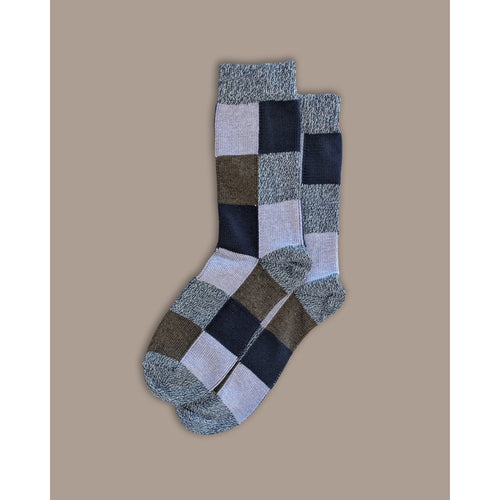 Organic Cotton Socks Patchwork Blue