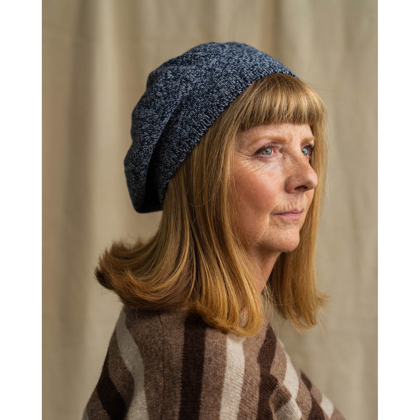 Wool Beret Cornflower Marl