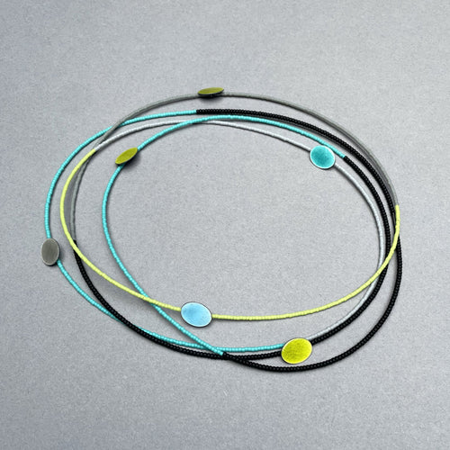 Six Dots Double Strand Necklace