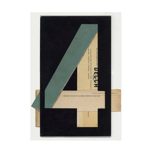 Blue 4 Number Series Print
