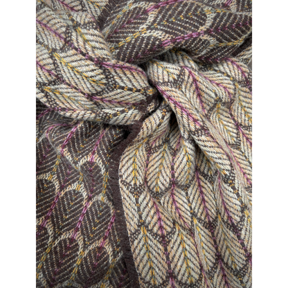 Feathers Scarf in Damask & Peat