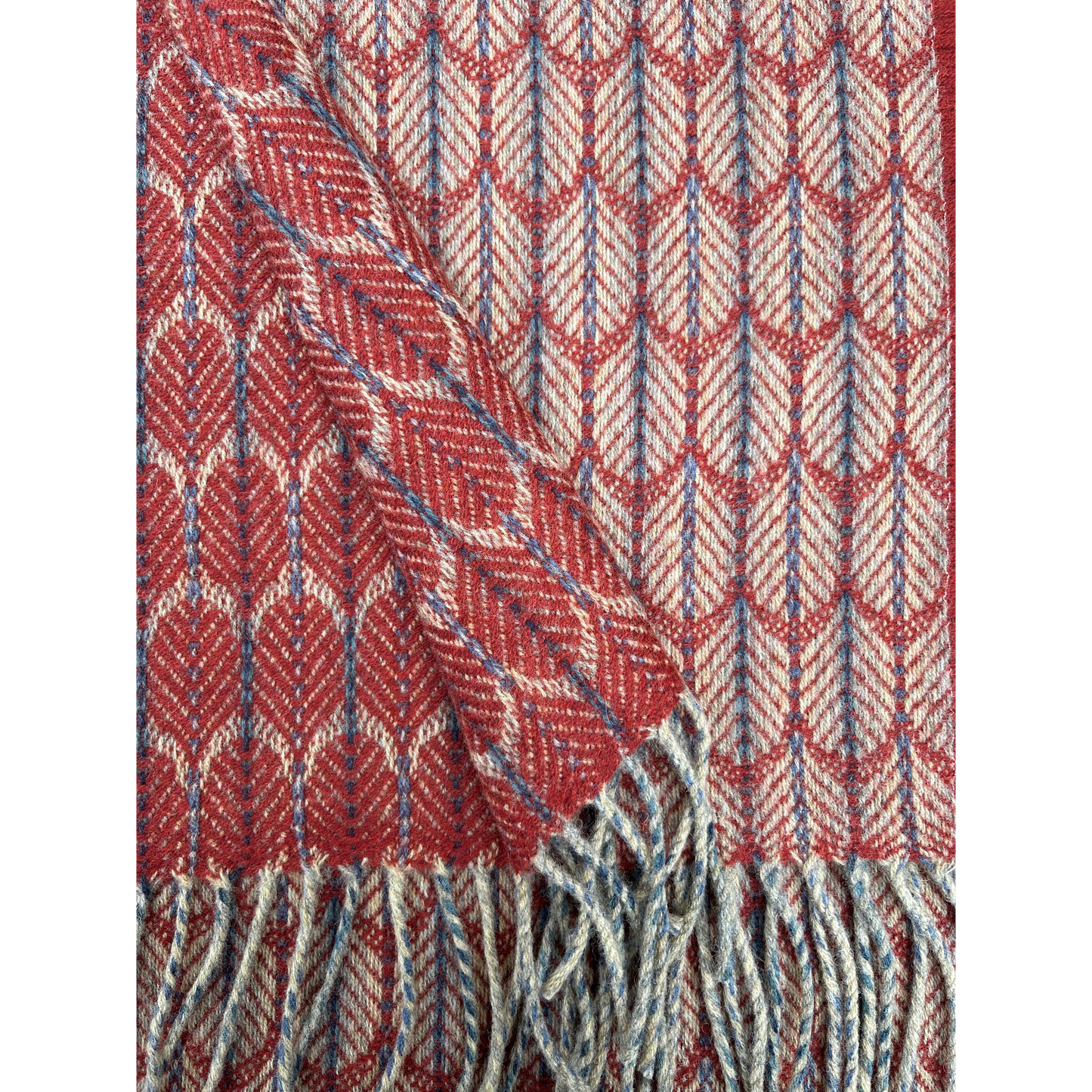 Feathers Scarf in Cornflower & Hawthorn