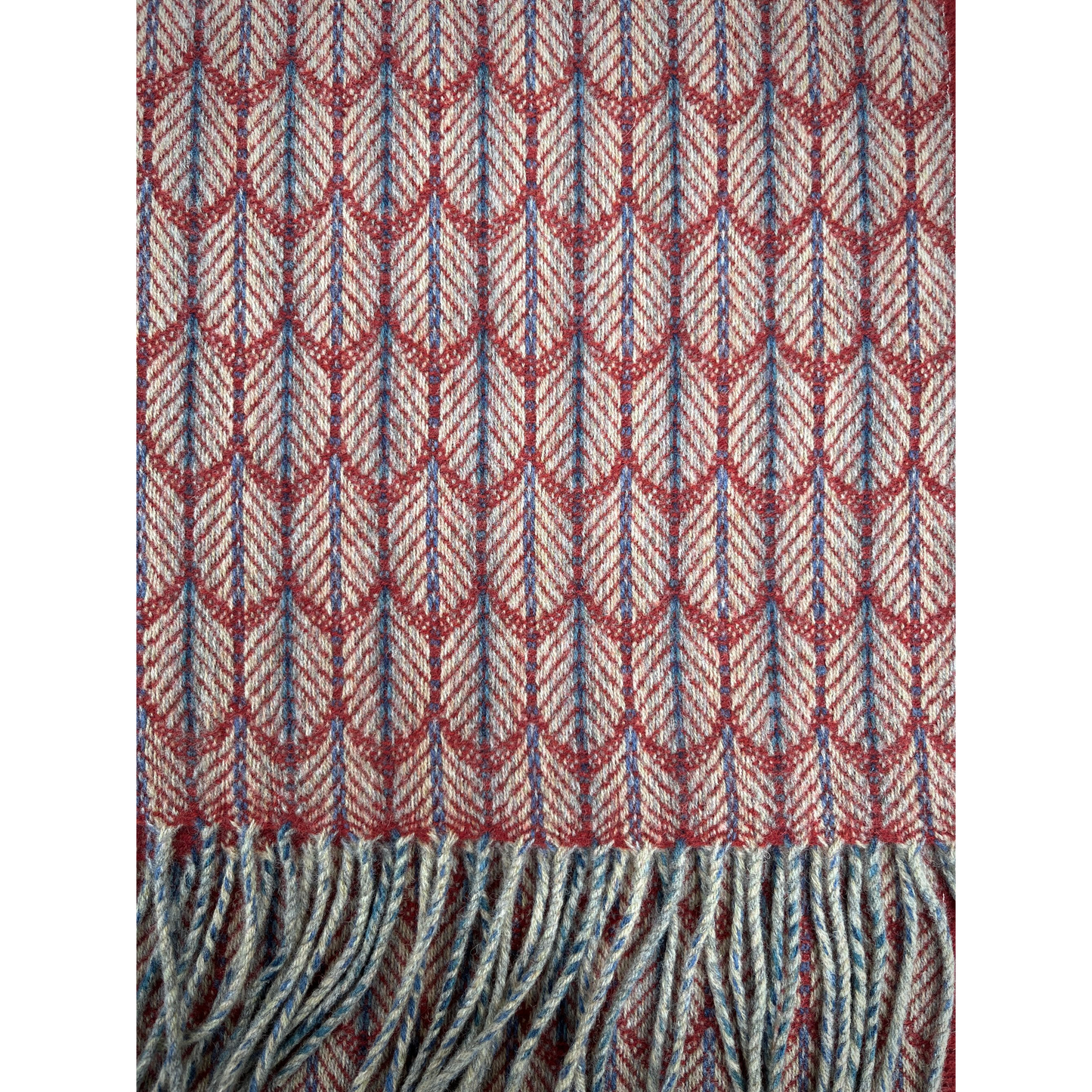 Feathers Scarf in Cornflower & Hawthorn
