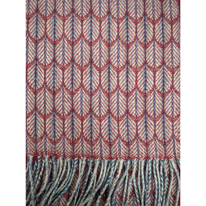 Feathers Scarf in Cornflower & Hawthorn