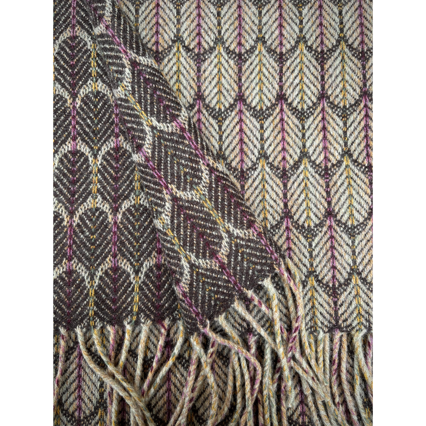 Feathers Scarf in Damask & Peat
