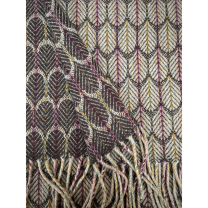 Feathers Scarf in Damask & Peat