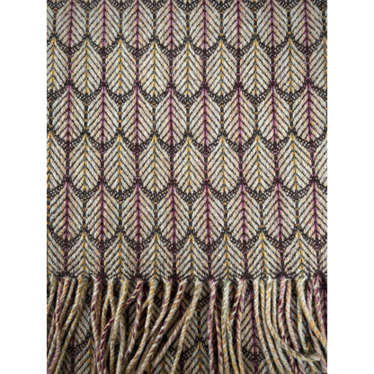 Feathers Scarf in Damask & Peat