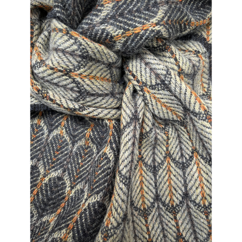 Feathers Scarf in Rust & Graphite