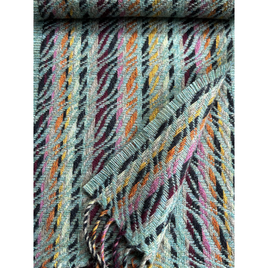 Ripples Scarf in Blackberry & Eucalyptus