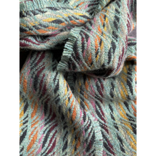 Load image into Gallery viewer, Ripples Scarf in Blackberry &amp; Eucalyptus