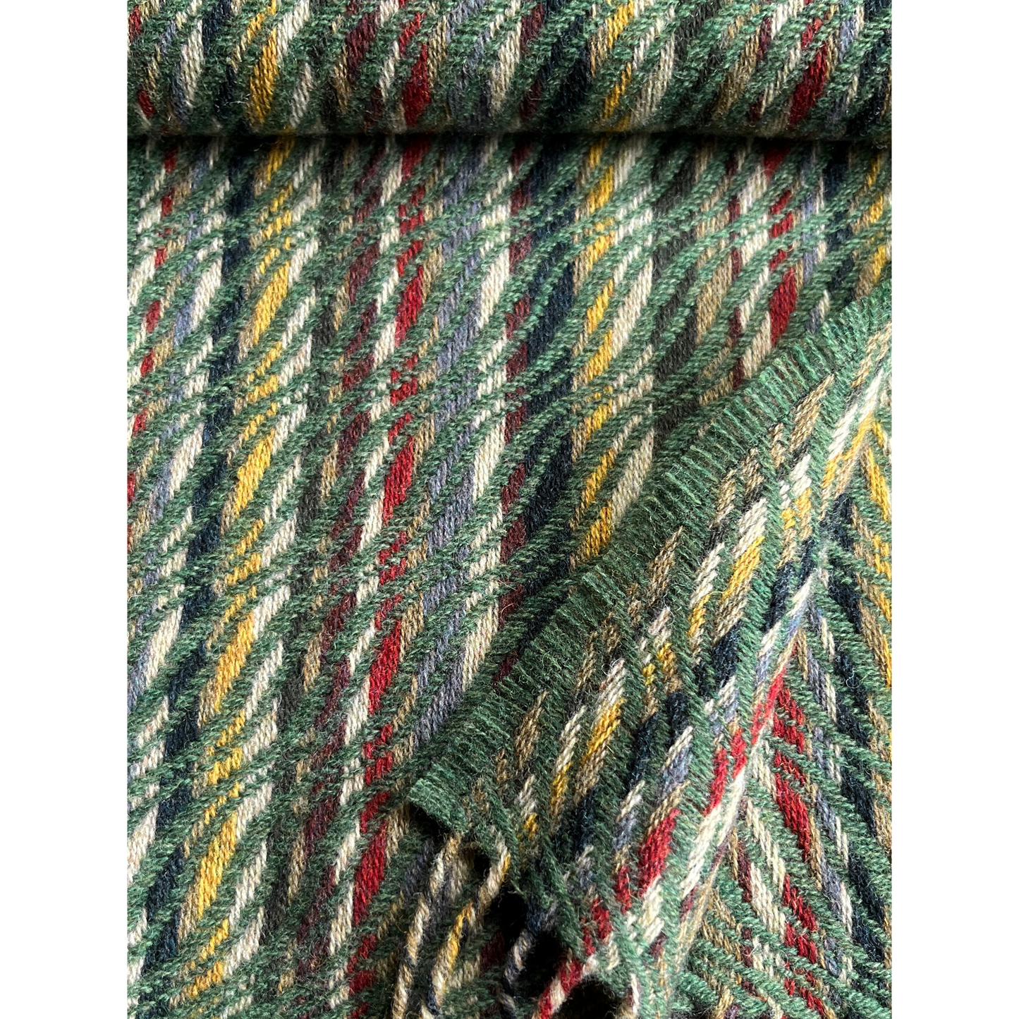 Ripples Scarf in Mulberry & Fern