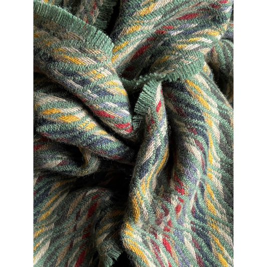 Ripples Scarf in Mulberry & Fern