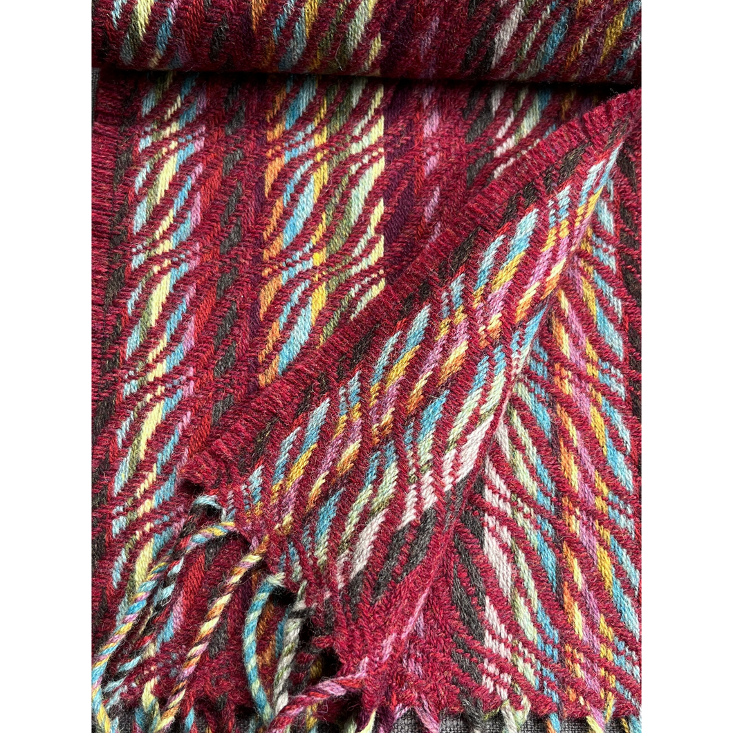 Ripples Scarf in Passionfruit & Hawthorn