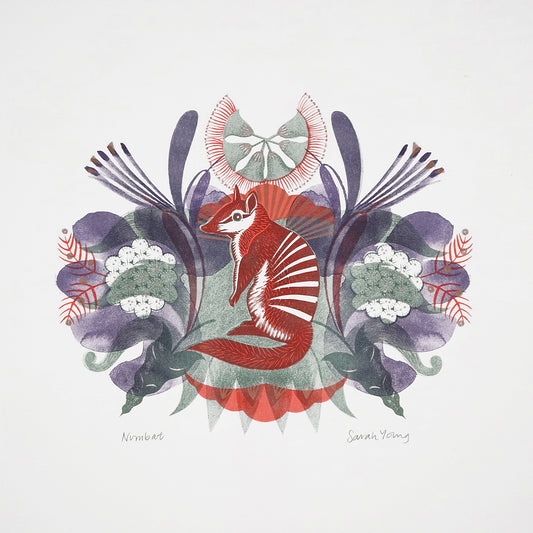 Numbat Risograph Print