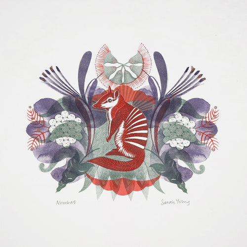 Numbat Risograph Print