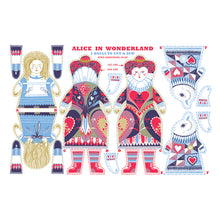 Load image into Gallery viewer, Alice in Wonderland Tea Towel  / Cut and Sew Kit - A silkscreen design