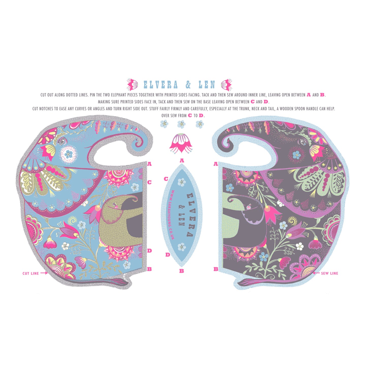 Sarah Young Tea Towel / Cut and Sew Kit Bundle