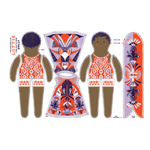 Load image into Gallery viewer, Lottie Doll Tea Towel / Cut and Sew Kit - A silkscreen design